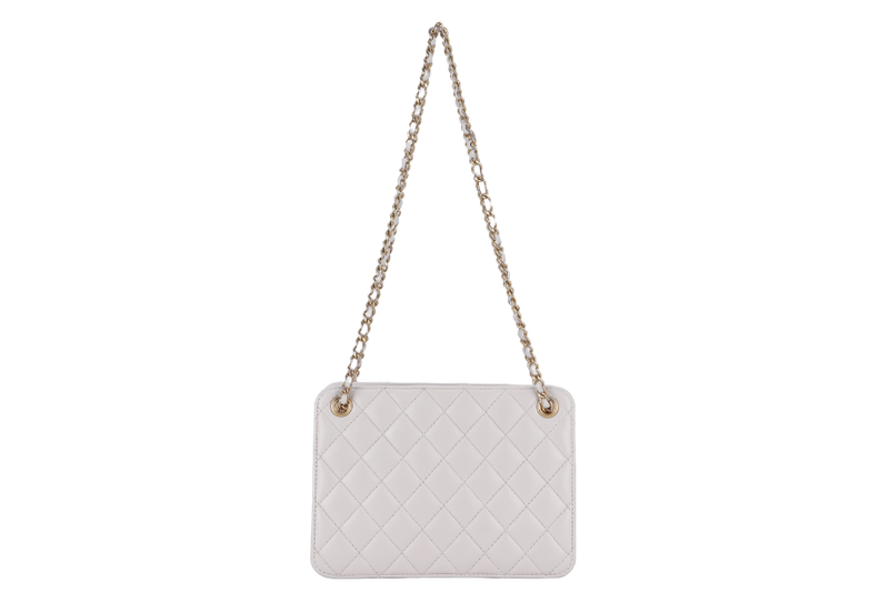 CHANEL CC CHAIN SMALL ACCORDION TOTE PINK (3040XXXX) QUILTED CALFSKIN GOLD HARDWARE WITH CARD