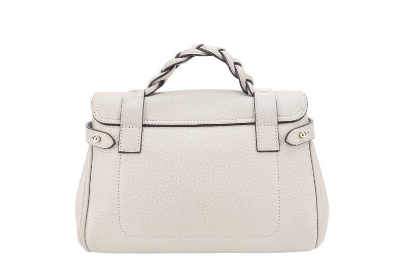 MULBERRY ALEXA LIGHT BEIGE CALF LEATHER BAG GOLD HARDWARE WITH STRAPS AND DUST COVER