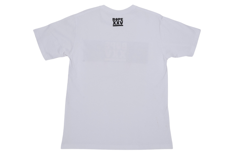 BAPE XXV BOX LOGO WHITE TEE L SIZE