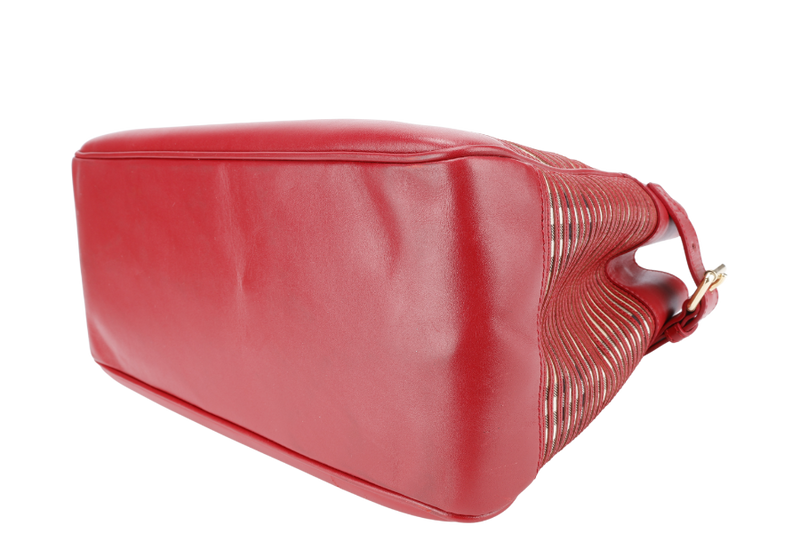 BURBERRY RAVENSCLON PINK HAYMARKET CHECK HANDBAG WITH DUST COVER