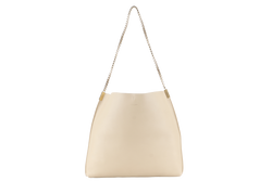 YVES SAINT LAURENT (YSL) SUZANNE HOBO SHOULDER BAG BEIGE GRAINED LEATHER GOLD HARDWARE WITH DUST COVER