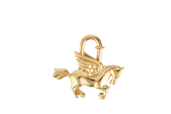 HERMES GOLD PEGASUS LOCK WITH BOX