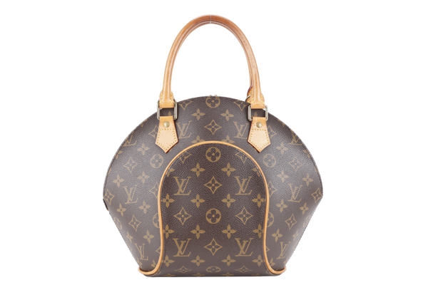 LOUIS VUITTON ELLIPSE BAG PM MONOGRAM CANVAS GOLD HARDWARE WITH DUST COVER AND LONG STRAP