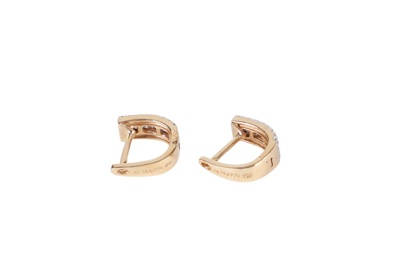 K18 750 YELLOW GOLD EARRINGS WITH DIAMONDS
