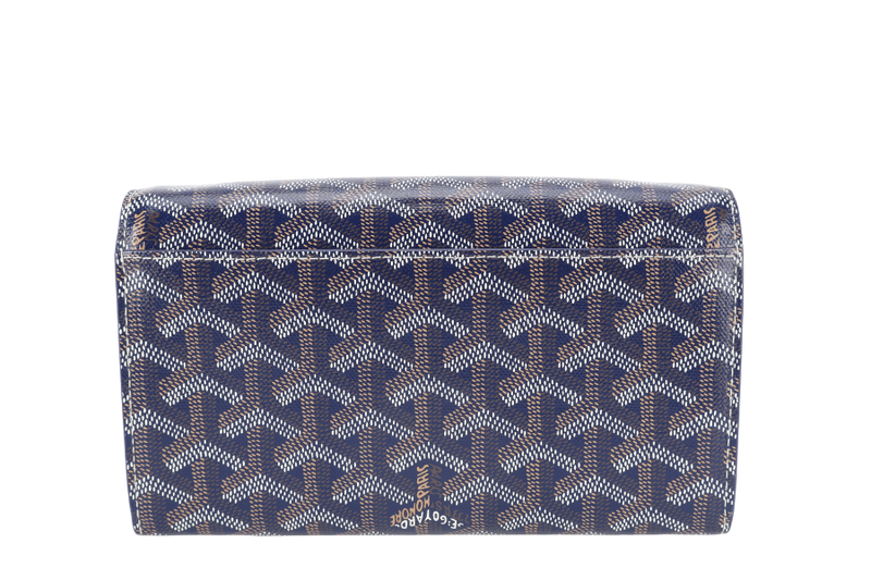 GOYARD POCHETTE VARENNE BLUE MARINE GOYARDINE WITH STRAPS NO DUST COVER