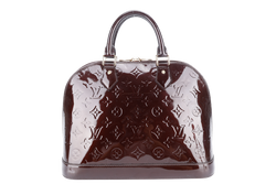 LOUIS VUITTON ALMA PM (M10153) PURPLE VERNIS LEATHER WITH LOCK&KEYS AND DUST COVER