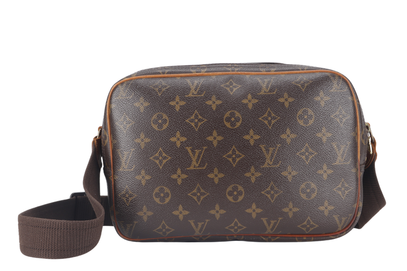 LOUIS VUITTON REPORTER PM (M45254) MONOGRAM CANVAS GOLD HARDWARE WITH DUST COVER