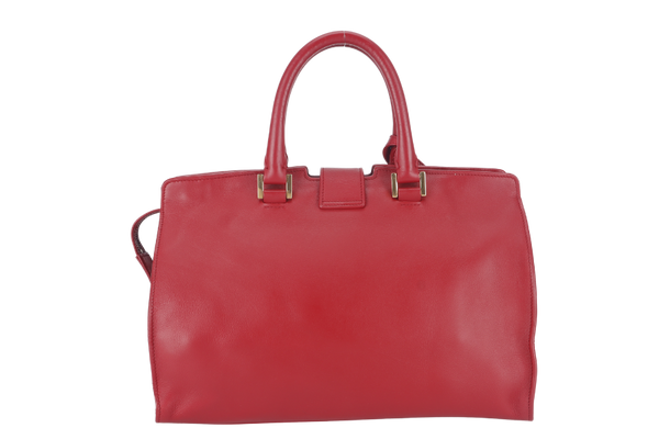 SAINT LAURENT CLASSIC Y CABAS (311210) SMALL RED LEATHER GOLD HARDWARE NO DUST COVER