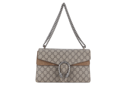 GUCCI DIONYSUS MEDIUM (400249 498879) BROWN SILVER HARDWARE 2WAYS BAG WITH DUST COVER