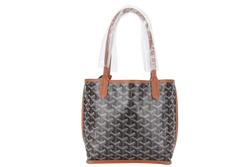GOYARD ANJOU MINI BAG BLACK AND TAN COLOR WITH DUST COVER