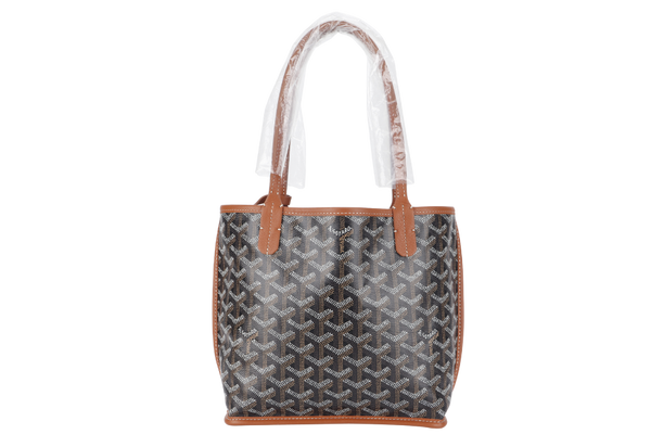 GOYARD ANJOU MINI BAG BLACK AND TAN COLOR WITH DUST COVER