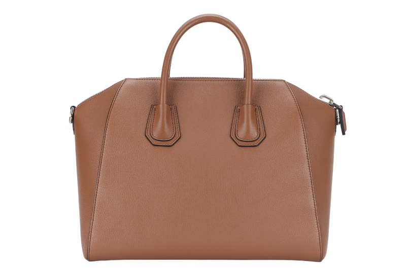 GIVENCHY ANTIGONA (3CC0149) MEDIUM PONY BROWN GOATSKIN SILVER HARDWARE WITH DUST COVER AND STRAP