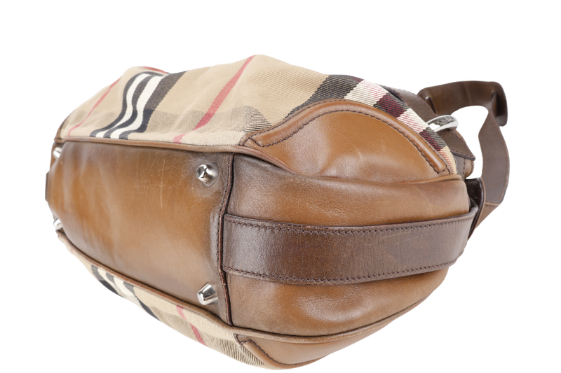 BURBERRY HOUSE CHECK BEATON HOBO CANVAS NO DUST COVER