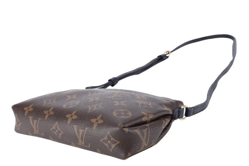 LOUIS VUITTON PALLAS CLUTCH BB (M41639) MONOGRAM CANVAS WITH BLACK LEATHER GOLD HARDWARE NO DUST COVER