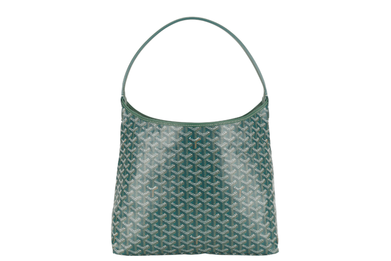 GOYARD BOHEME HOBO PANDA GREEN GOYARDINE CANVAS WITH SMALL POUCH AND DUST COVER