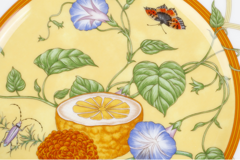 HERMES LA SIESTA PORCELAIN PLATE WITH BOX