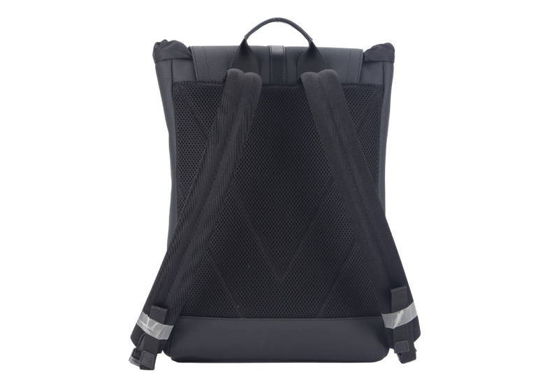 LOUIS VUITTON CHRISTOPHER SLIM BACKPACK (M58644) BLACK TAIGA LEATHER MICROCHIP WITH DUST COVER AND BOX