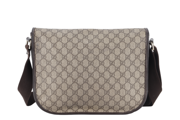 GUCCI GG SUPREME COATED CANVAS MESSENGER BAG WITH DUST COVER