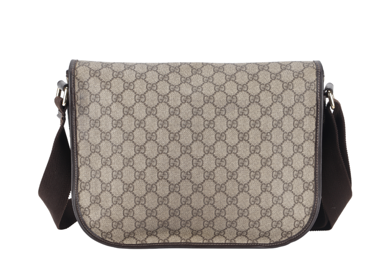 GUCCI GG SUPREME COATED CANVAS MESSENGER BAG WITH DUST COVER