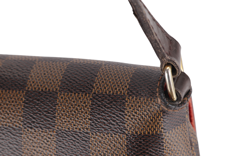 LOUIS VUITTON N51302 MUSETTE DAMIER EBENE CANVAS CROSSBODY (TH3089), NO DUST COVER