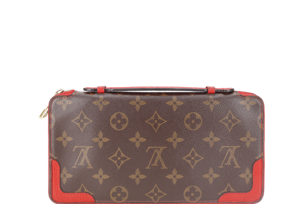 LOUIS VUITTON DAILY ORGANIZER MONOGRAM x ROUGE WALLET MONOGRAM CANVAS GOLD HARDWARE WITH DUST COVER AND BOX
