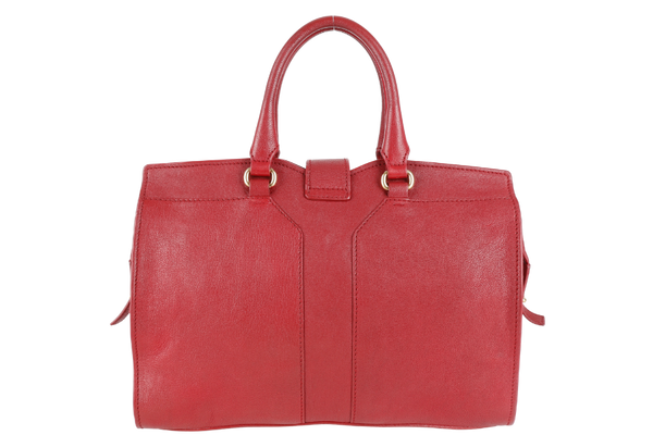 YVES SAINT LAURENT (YSL) CABAS CHYC BURGUNDY CALF LEATHER GOLD HARDWARE WITH LONG STRAPS NO DUST COVER