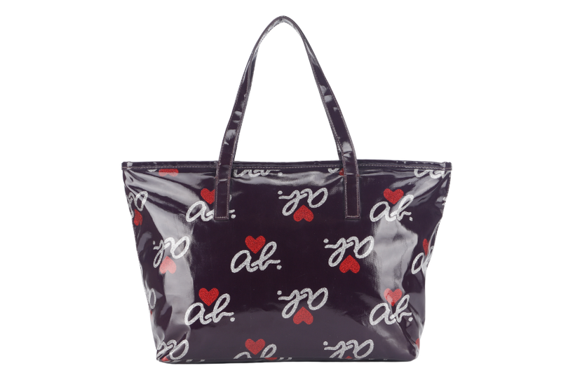 AGNES B LOVE HEART SHAPE TOTE BAG WITH DUST COVER