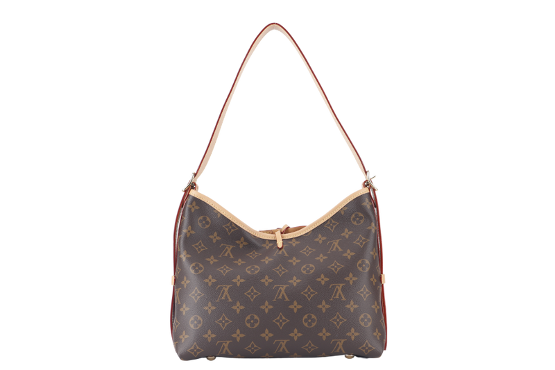 LOUIS VUITTON CARRYALL PM MONOGRAM CANVAS GOLD HARDWARE WITH DUST COVER AND BOX