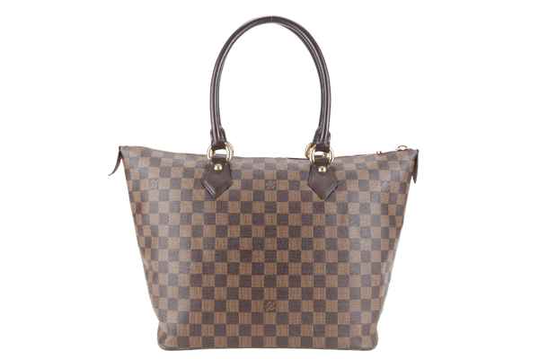 LOUIS VUITTON N51183 SALEYA PM BROWN DAMIER EBENE GOLD HARDWARE WITH DUST COVER