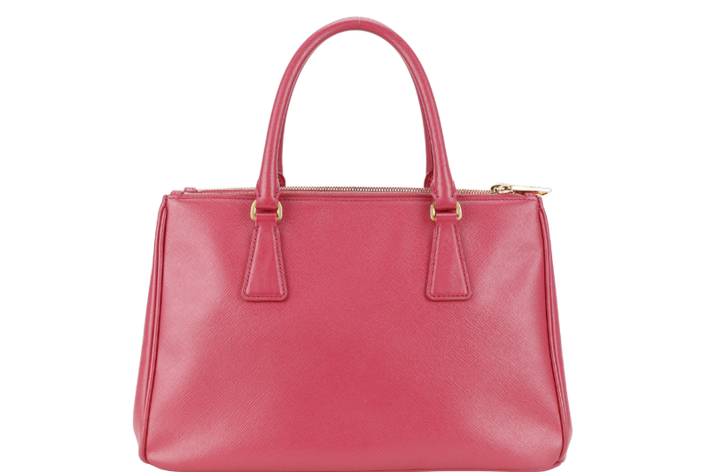 PRADA SAFFIANO LUX TOTE PINK BAG WITH STRAPS GOLD HARDWARE AND DUST COVER NO CARD