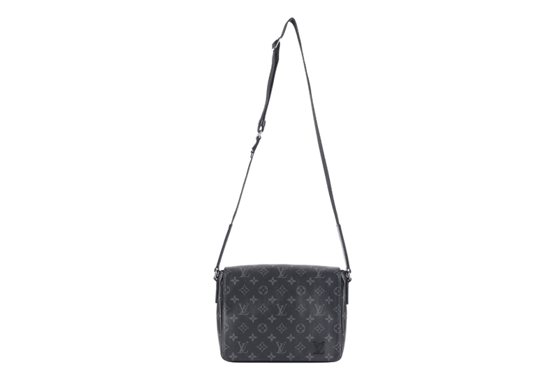 LOUIS VUITTON DISTRICT MESSENGER PM (M45272) MONOGRAM ECLIPSE MICROCHIP SILVER HARDWARE NO DUST COVER