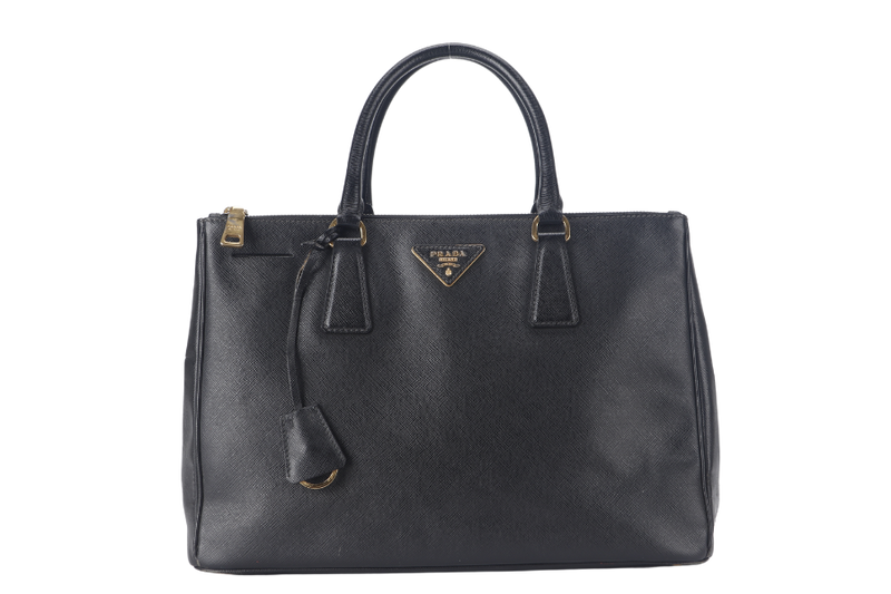 PRADA SAFFIANO LUX BLACK LEATHER (BN1844) GOLD HARDWARE WITH CARD AND DUST COVER