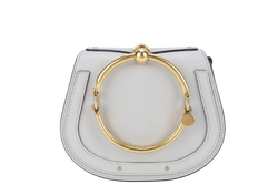 CHLOE NILE BRACELET SHOULDER BAG ETAIN CALF LEATHER GOLD HARDWARE WITH DUST COVER AND STRAPS