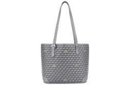 FAURE LE PAGE DAILY BATTLE TOTE GREY CANVAS SILVER HARDWARE 1905 WITH BAG ORGANISER