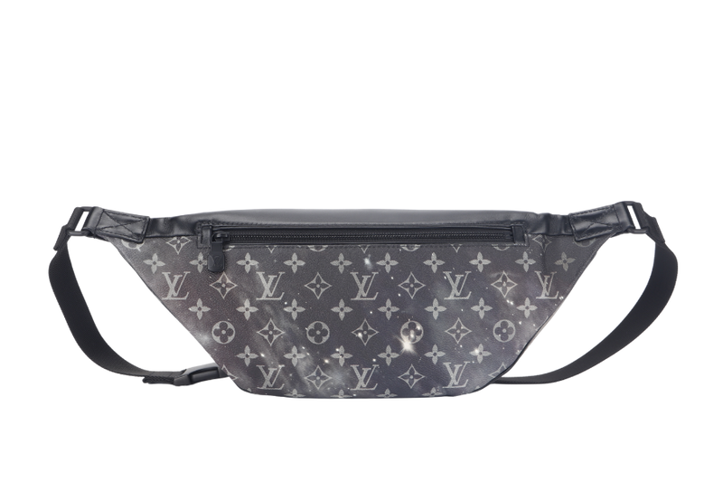 LOUIS VUITTON GALAXY DISCOVERY (M44444) CANVAS MONOGRAM BLACK BUMBAG BLACK HARDWARE WITH DUST COVER