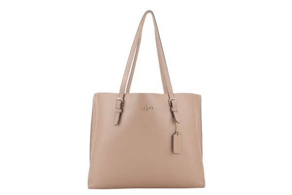 COACH LIGHT BROWN MOLLIE SHOPPER TOTE WITH DUST COVER
