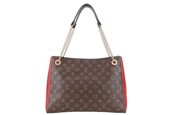 LOUIS VUITTON SURENE MM CERISE MONOGRAM CANVAS GOLD HARDWARE WITH DUST COVER
