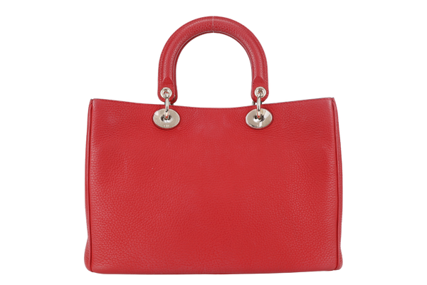 CHRISTIAN DIOR DIORSSIMO RED LEATHER LGHW WITH POUCH, CARD REF _ M090ZOTRL (2014) WITH DUST COVER