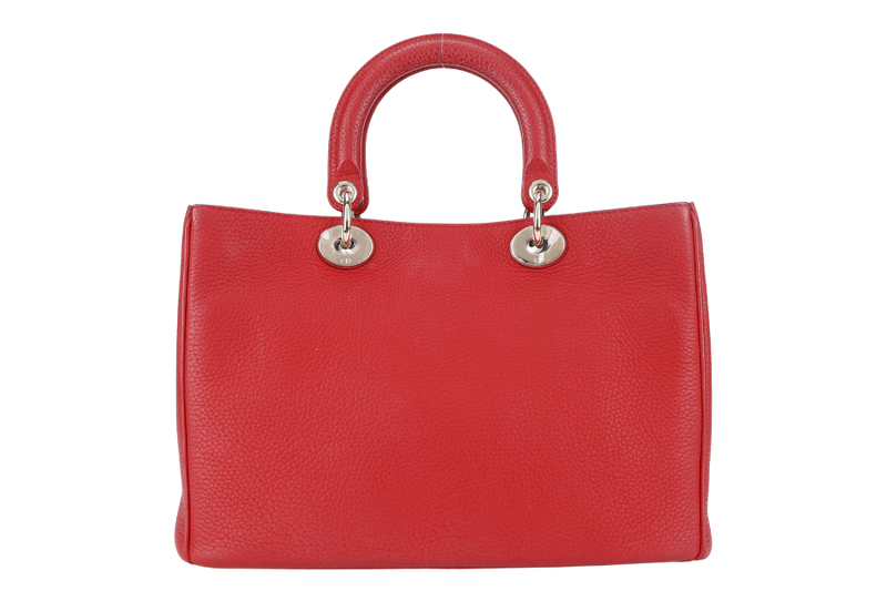 CHRISTIAN DIOR DIORSSIMO RED LEATHER LGHW WITH POUCH, CARD REF _ M090ZOTRL (2014) WITH DUST COVER