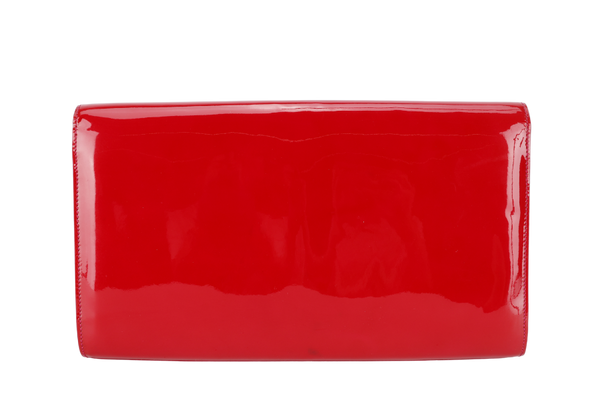 YVES SAINT LAURENT (YSL) BELLE DE JOUR CLUTCH RED PATENT WITH DUST COVER