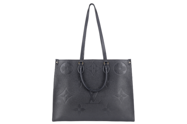 LOUIS VUITTON M44925 ON THE GO GM BLACK MONOGRAM EMPREINTE LEATHER GOLD HARDWARE WITH DUST COVER