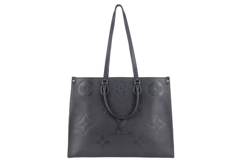 LOUIS VUITTON M44925 ON THE GO GM BLACK MONOGRAM EMPREINTE LEATHER GOLD HARDWARE WITH DUST COVER