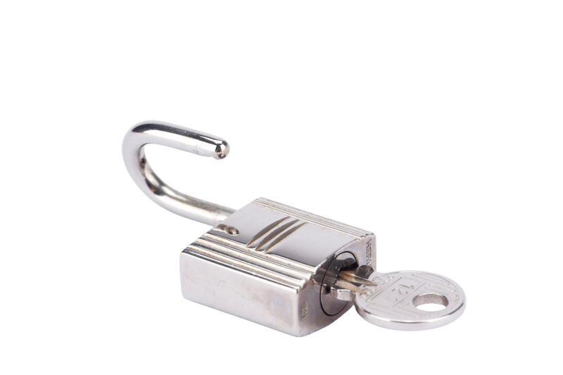Hermes Silver Lock with 1 Key (Ref.121), no Dust Cover & Box