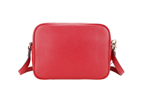 GUCCI SOHO DISCO CROSSBODY RED CALF LEATHER GOLD HARDWARE NO DUST COVER