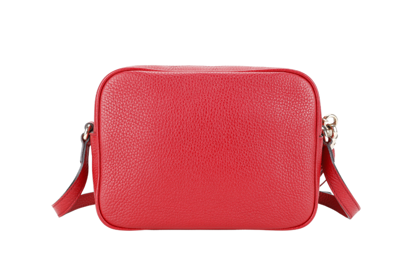 GUCCI SOHO DISCO CROSSBODY RED CALF LEATHER GOLD HARDWARE NO DUST COVER