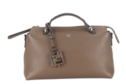 FENDI BY THE WAY&nbsp;(8BL146) MEDIUM BROWN LEATHER SILVER HARAWARE WITH STRAPS AND DUST COVER