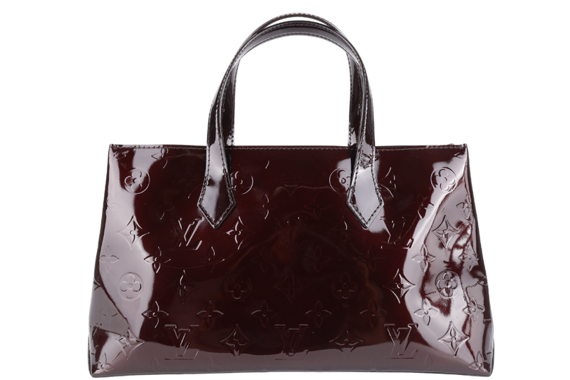 LOUIS VUITTON WILSHIRE PM AMARANTE VERNIS MONOGRAM WITH DUST COVER