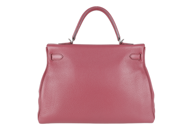 HERMES KELLY 28 (STAMP O) RETOURNE PINK TOGO LEATHER WITH STRAP, KEYS&LOCK, RAINCOAT, DUST COVER & BOX