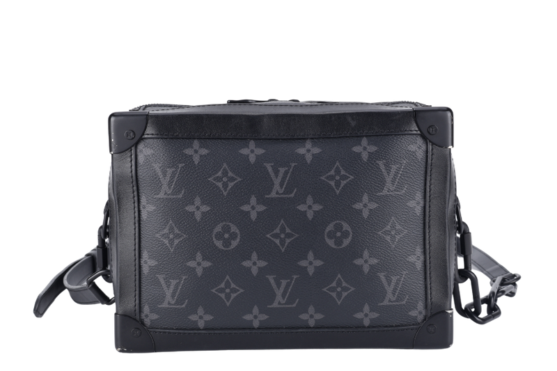 LOUIS VUITTON M44730 SOFT TRUNK MONOGRAM ECLIPSE CANVAS BLACK HARDWARE WITH DUST COVER