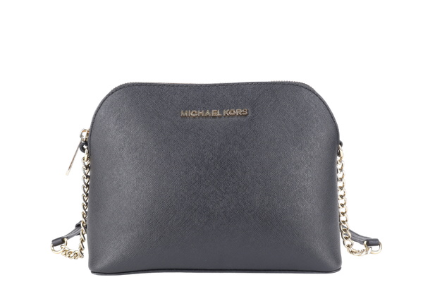 MICHAEL KORS SLING BAG BLACK LEATHER GOLD HARDWARE WITH DUST COVER